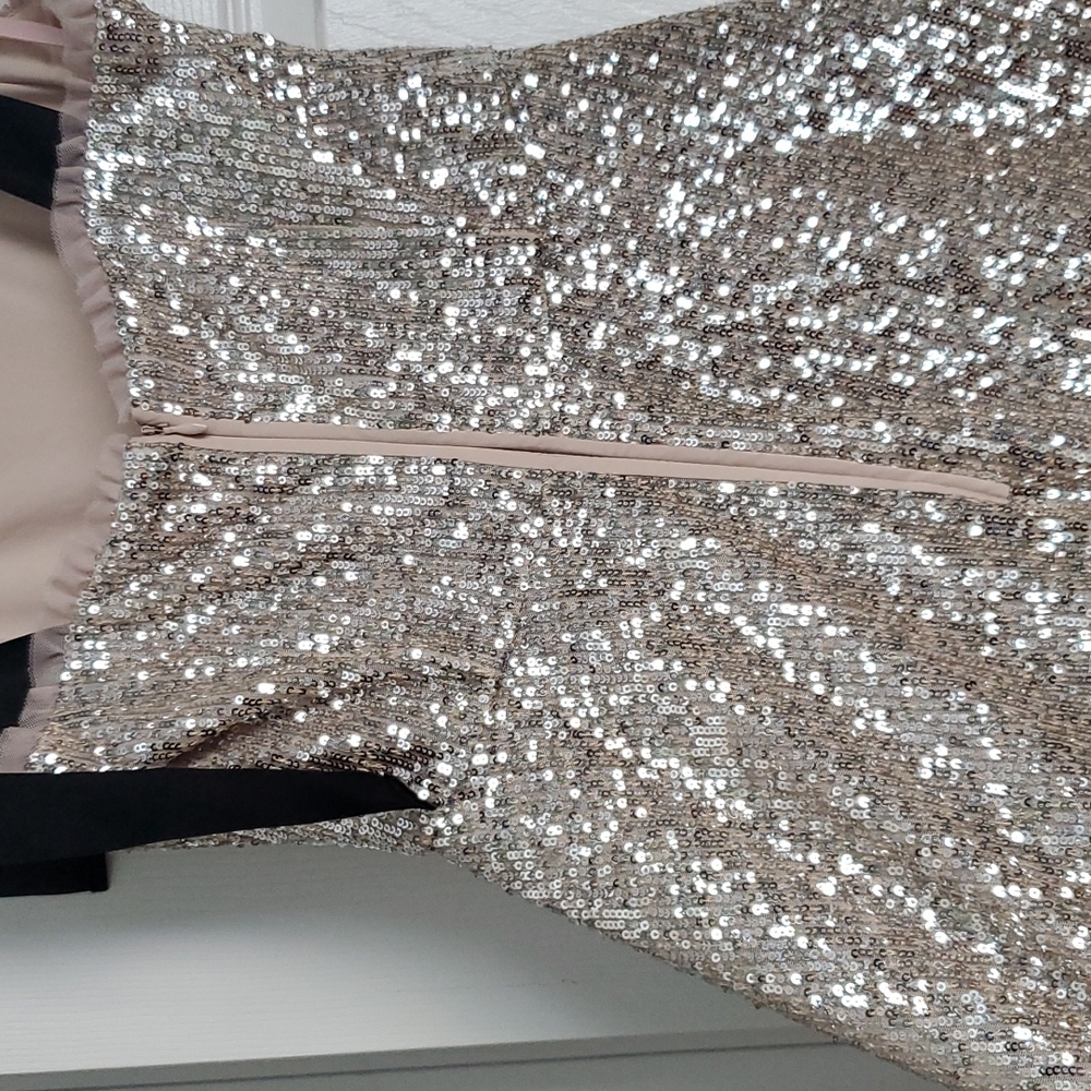 NWT Gal Meets Glam Waterfall Sequin Fit & Flare Dress - Picture 9 of 17